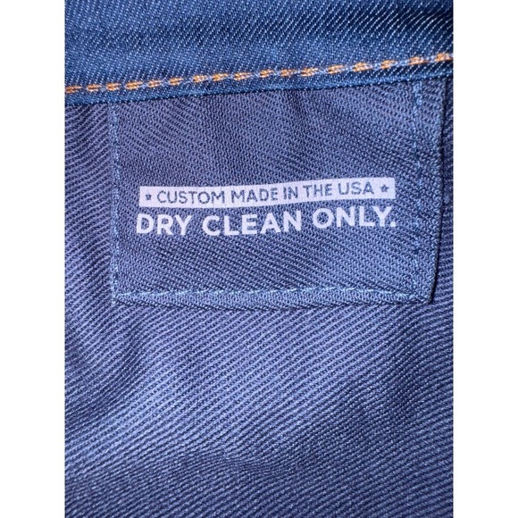 Tom James Blue Delta men's medium wash custom jeans contrast stitching 32" X 33" - Picture 7 of 9